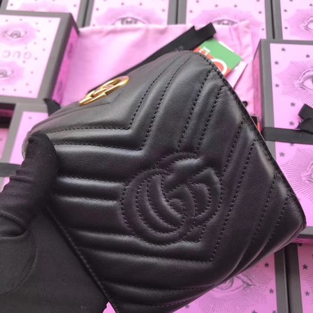 Gucci GG Marmont Matelasse Wallet 474802 Black