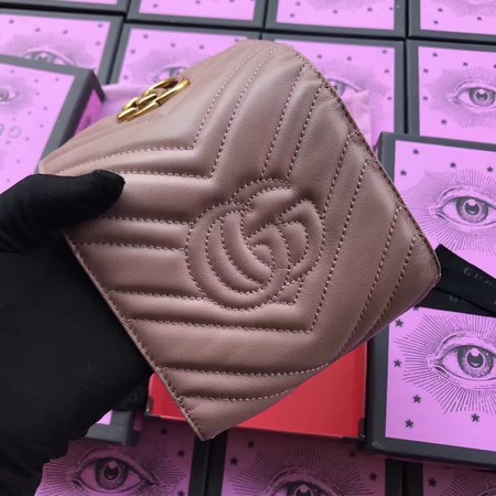 Gucci GG Marmont Matelasse Wallet 474802 Pink