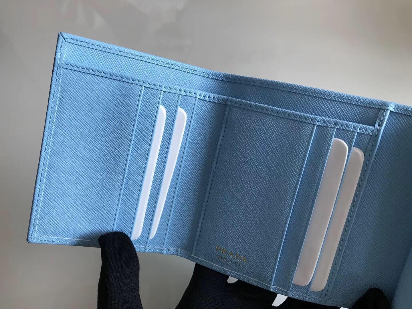 Prada Saffiano Leather Tri-Fold Wallet 1MH524