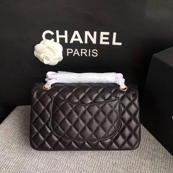 Chanel 2.55 Series Flap Bags Black Original Deerskin A1112 Gold