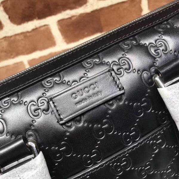 Gucci Signature leather duffle 451169 Black