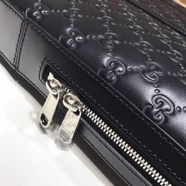 Gucci Signature leather duffle 451169 Black
