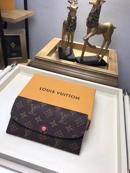 Louis Vuitton Monogram Canvas EMILIE WALLET M61289 Light Red