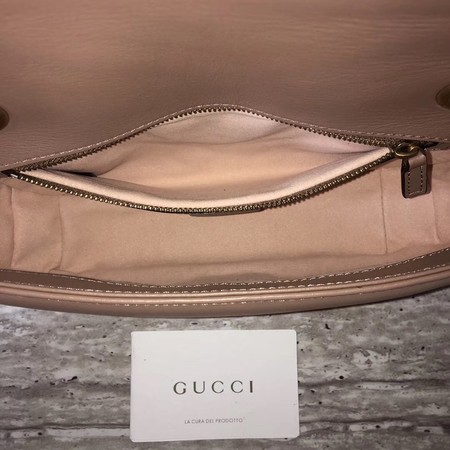Gucci GG Marmont Matelasse Leather Shoulder Bag 443497 Apricot