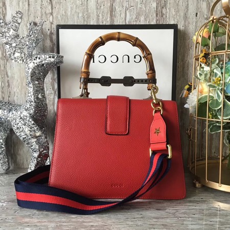Gucci Dionysus Leather Top Handle Bag 448075 Red
