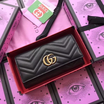 Gucci GG Marmont Continental Wallet 443436 Black