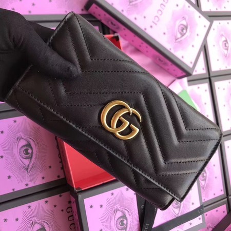 Gucci GG Marmont Continental Wallet 443436 Black