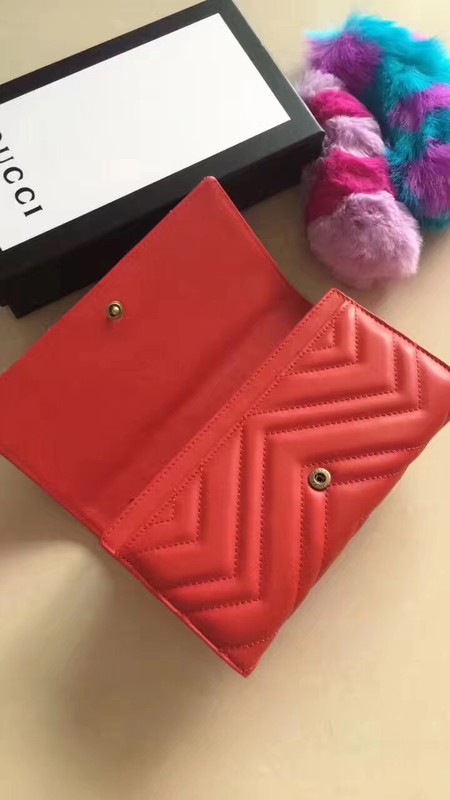 Gucci GG Marmont Continental Wallet 443436 Red