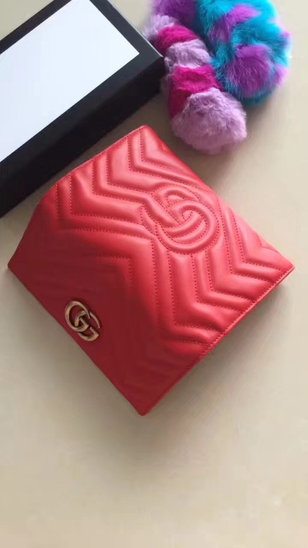 Gucci GG Marmont Continental Wallet 443436 Red