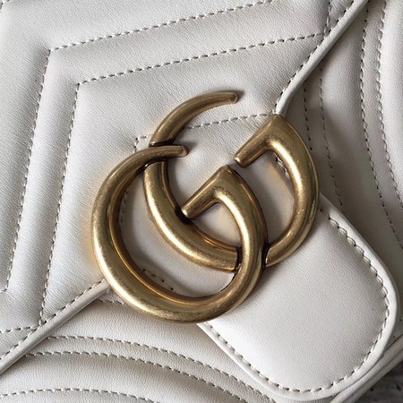 Gucci GG Marmont Matelasse Shoulder Bag 443496 OffWhite