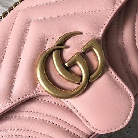 Gucci Now GG Marmont Matelasse Shoulder Bag 443496 Pink