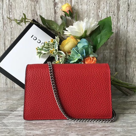 Gucci Dionysus Leather Super mini Bag 476432 Red