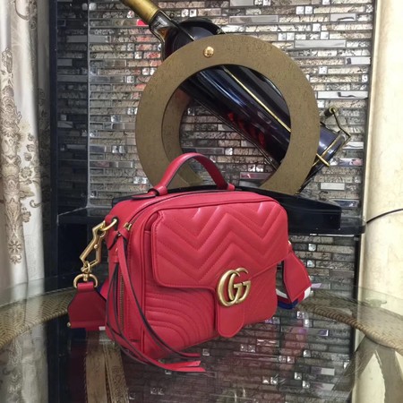 Gucci GG Marmont Small Shoulder Bag 498100 Red Gucci GG Marmont Small Shoulder Bag 498100 Red