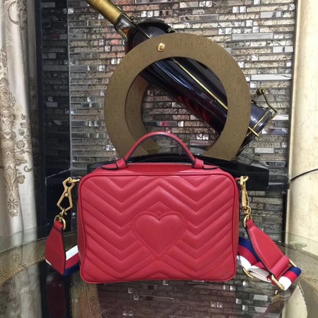 Gucci GG Marmont Small Shoulder Bag 498100 Red Gucci GG Marmont Small Shoulder Bag 498100 Red