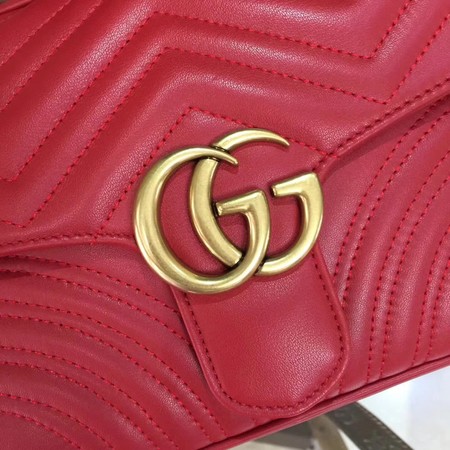 Gucci GG Marmont Small Shoulder Bag 498100 Red Gucci GG Marmont Small Shoulder Bag 498100 Red
