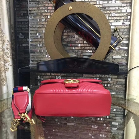 Gucci GG Marmont Small Shoulder Bag 498100 Red Gucci GG Marmont Small Shoulder Bag 498100 Red