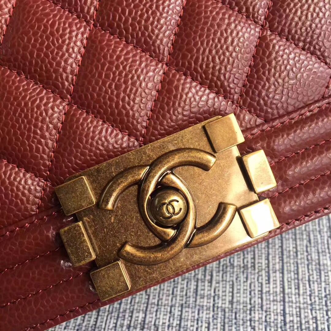 Boy Chanel Flap Bag Original Leather A67086 Red