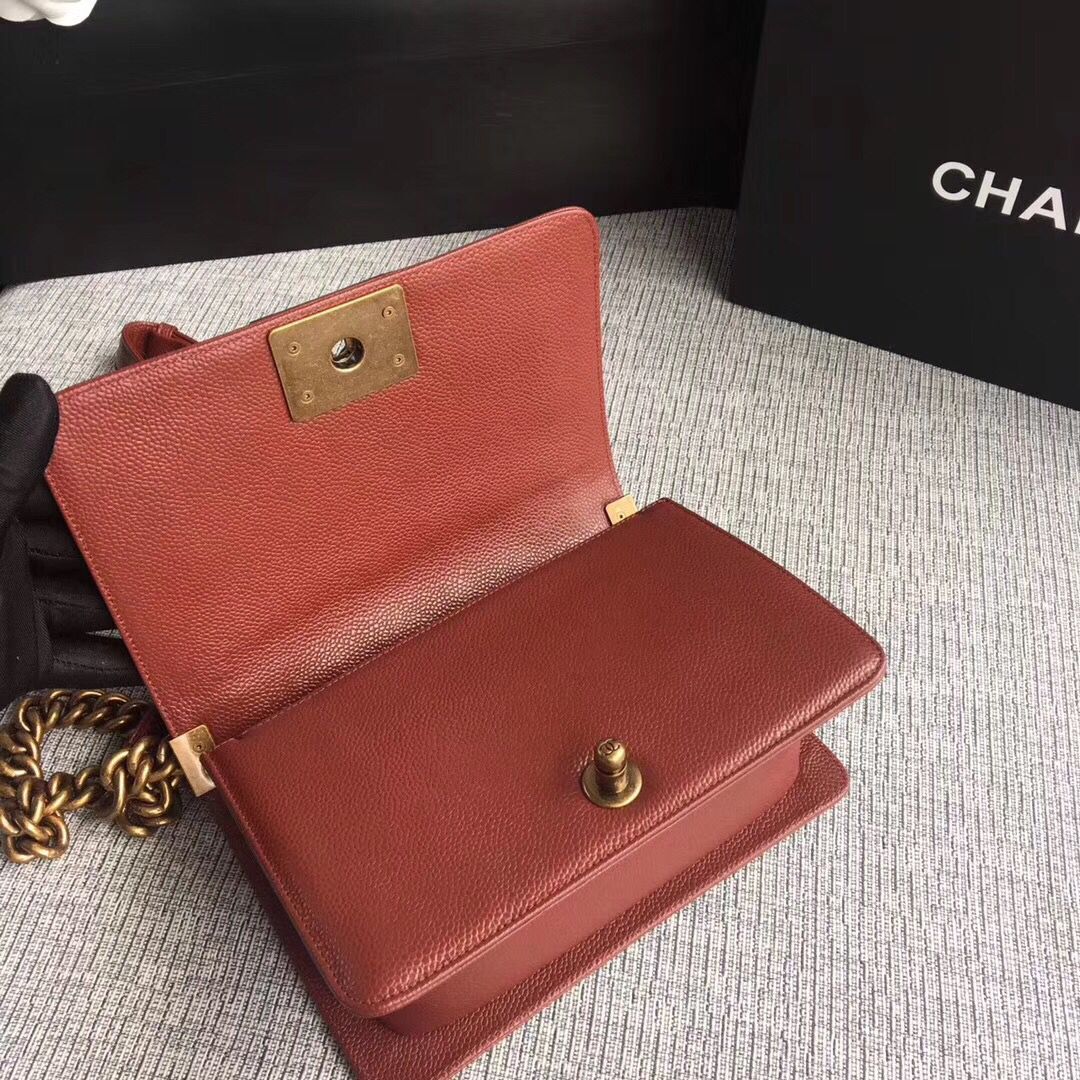 Boy Chanel Flap Bag Original Leather A67086 Red