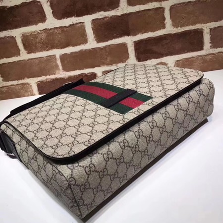 Gucci GG Supreme Messenger Bag 475432 Brown