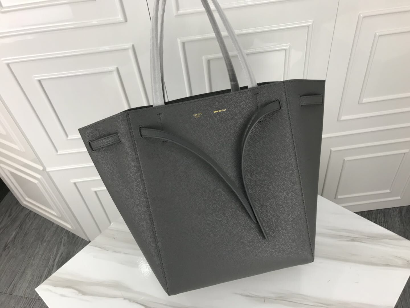 Celine Cabas Phantom Bags Original Leather C2210 Grey
