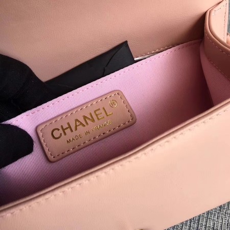 Boy Chanel Flap Shoulder Bag Sheepskin Leather A67085 Pink