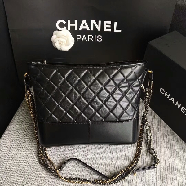 Chanel Gabrielle Shoulder Bag Original Calfskin Leather A93842 Black