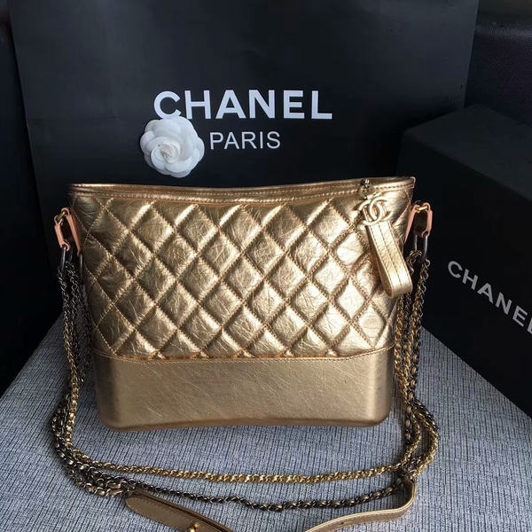 Chanel Gabrielle Shoulder Bag Original Calfskin Leather A93842 Gold