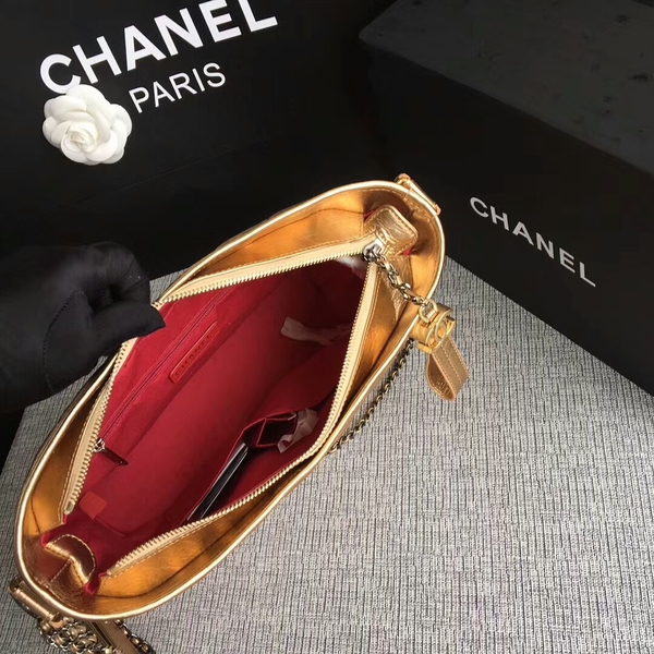 Chanel Gabrielle Shoulder Bag Original Calfskin Leather A93842 Gold
