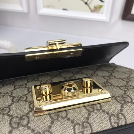 Gucci Padlock GG Supreme Shoulder Bags 409487 Black Gucci Padlock GG Supreme Shoulder Bags 409487 Black