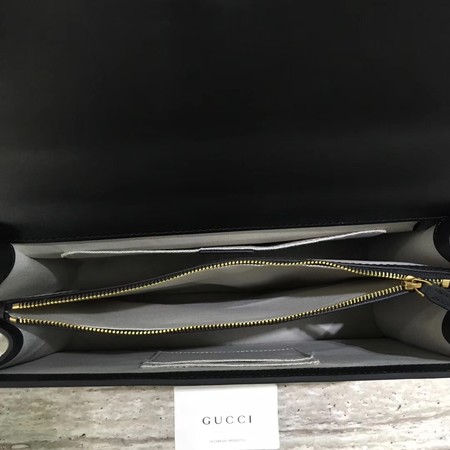 Gucci Dionysus Leather Top Handle Bag 421999 Black&Green&Red