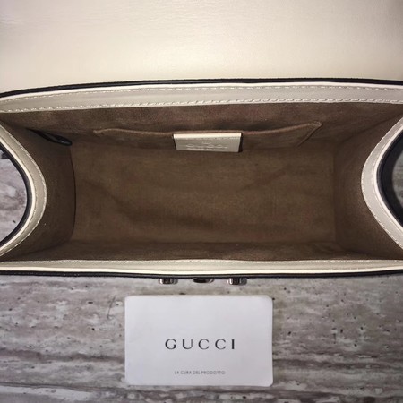 Gucci Padlock Small GG Studded Shoulder Bag 432182 White Gucci Padlock Small GG Studded Shoulder Bag 432182 White
