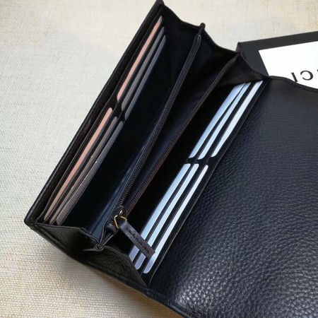 Gucci Leather Continental Wallet 456116 Black