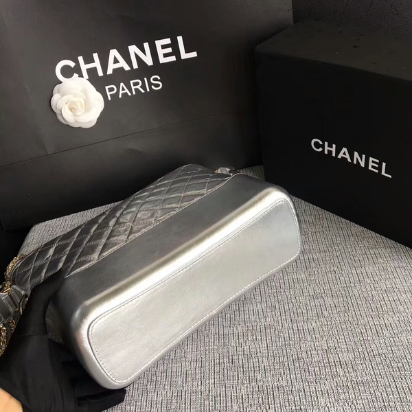Chanel Gabrielle Shoulder Bag Original Calfskin Leather A93842 Silver