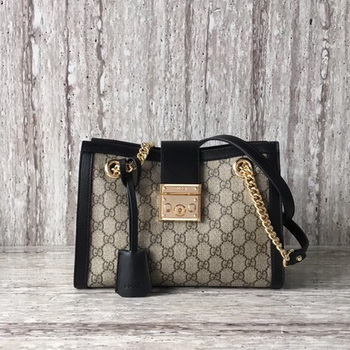 Gucci Padlock Small GG Shoulder Bag 498156 Black