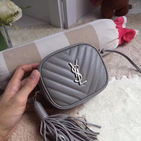 Yves Saint Laurent Monogram Leather Bag Y5804 Grey
