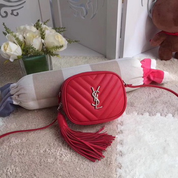 Yves Saint Laurent Monogram Leather Bag Y5804 Red