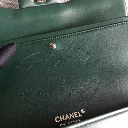 Chanel Classic Flap Bag Original Leather A1113 Green
