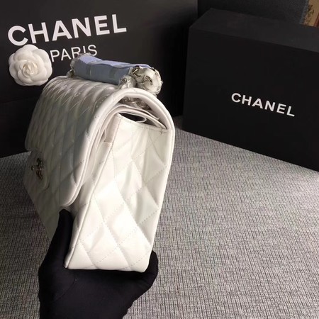 Chanel Classic Flap Bag Original Leather A1113 White