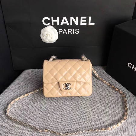 Chanel Classic Flap mini Bag Original Leather A1115 Apricot