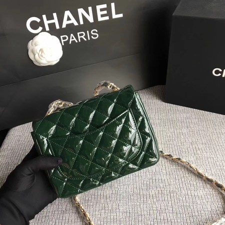 Chanel Classic Flap mini Bag Original Leather A1115 Green