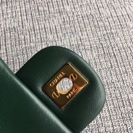 Chanel Classic Flap mini Bag Original Leather A1117 Green
