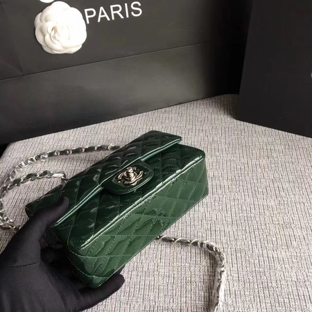 Chanel Classic Flap mini Bag Original Leather A1117 Green