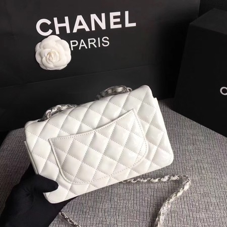 Chanel Classic Flap mini Bag Original Leather A1117 White