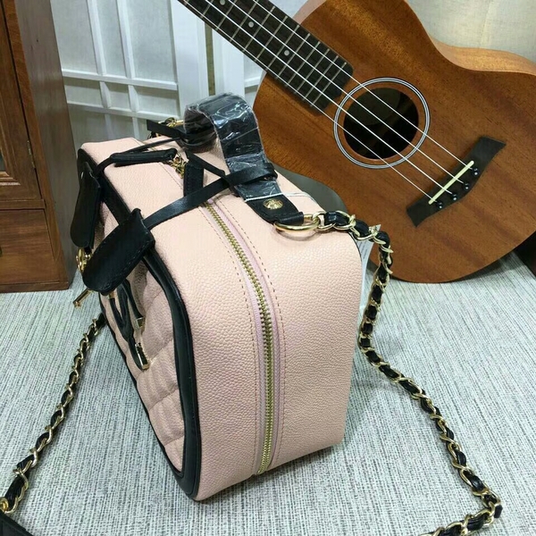 Chanel Calfskin Leather Shoulder Bag 6070 Pink