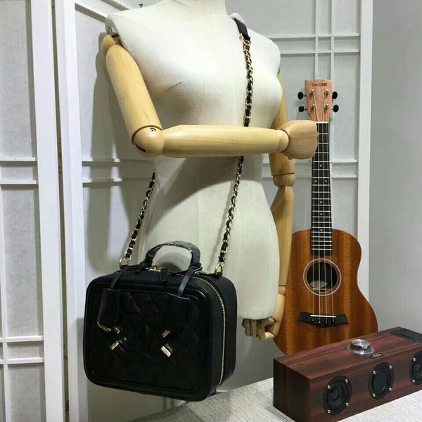 Chanel Calfskin Leather Mini Shoulder Bag 6070 Black