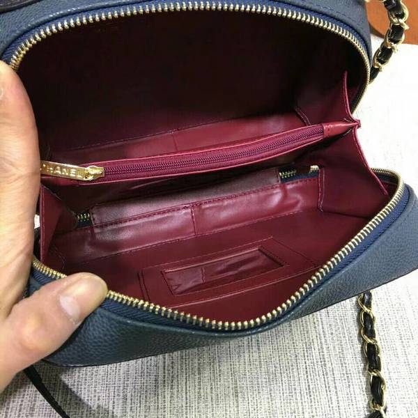Chanel Calfskin Leather Mini Shoulder Bag 6070 Blue