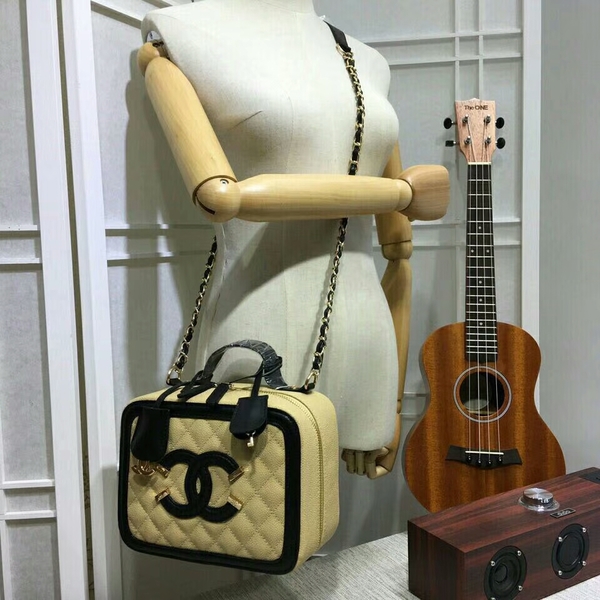 Chanel Calfskin Leather Mini Shoulder Bag 6070 Camel