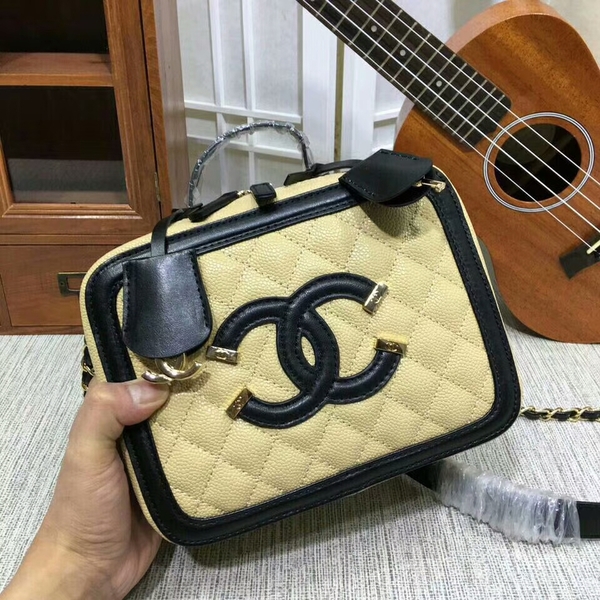 Chanel Calfskin Leather Mini Shoulder Bag 6070 Camel