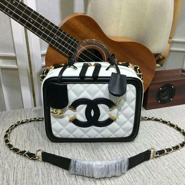 Chanel Calfskin Leather Mini Shoulder Bag 6070 White