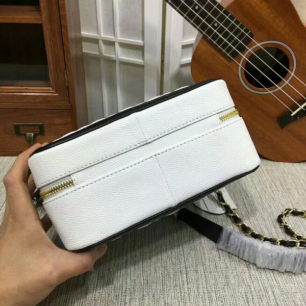 Chanel Calfskin Leather Mini Shoulder Bag 6070 White